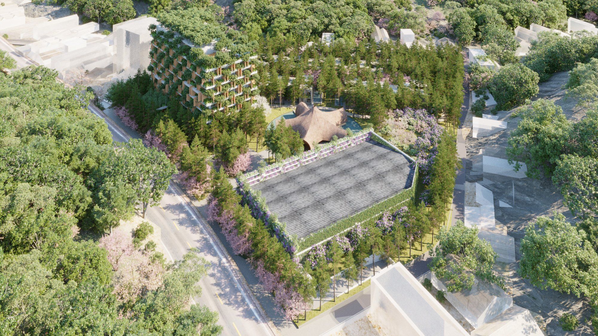 Tổng thể khu resort trên đồi Sơn La