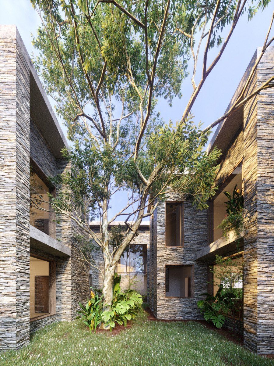 Lối đi giữa các villa